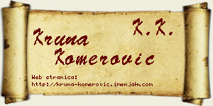 Kruna Komerović vizit kartica